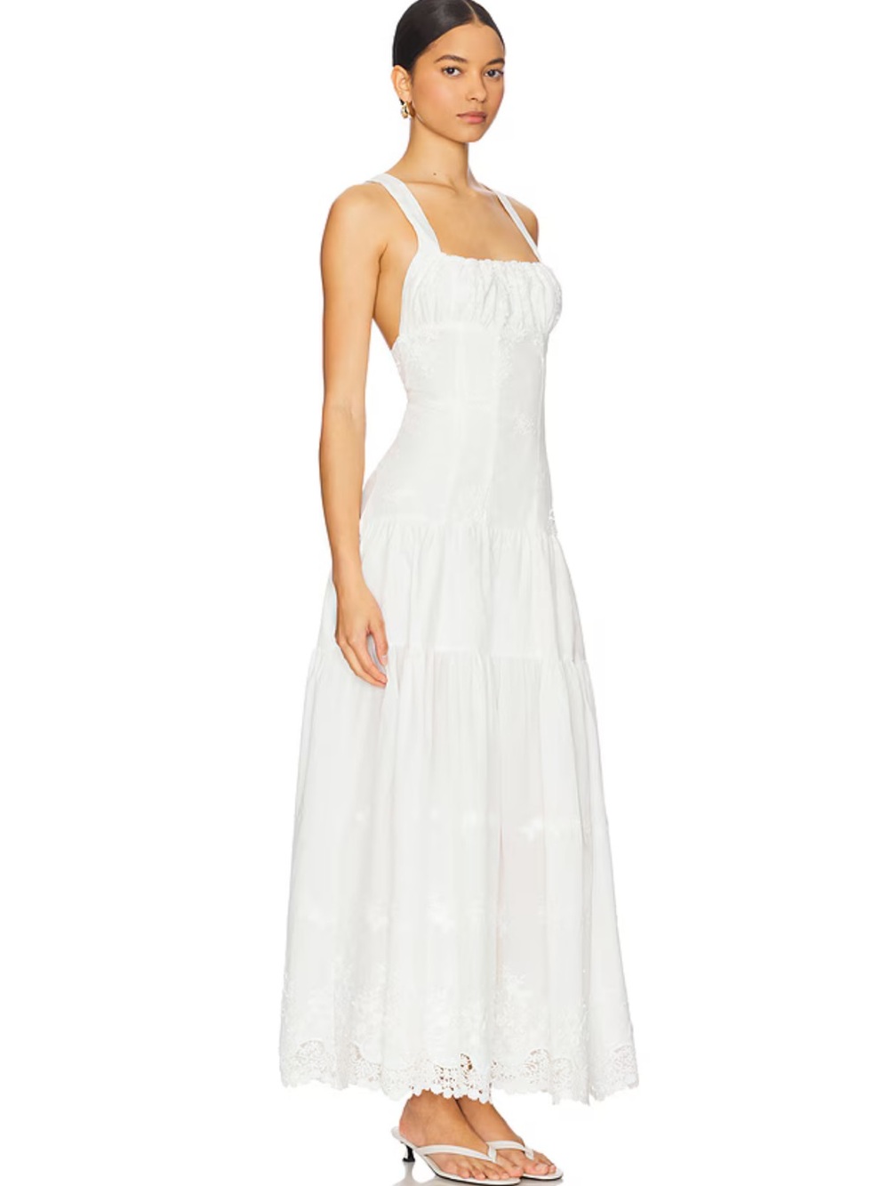 REVOLVE Drop waist tier midi dress